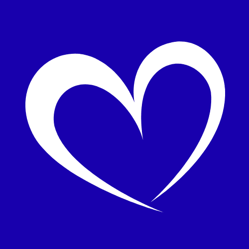 BoostT1D logo, a white heart on a blue square